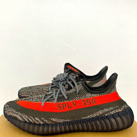 1-Yeezy Boost 350 V2 Carbel/Steel Gray/Solar Red Style#HQ7045, Shoe/Sneaker, 12 - Picture 10 of 17